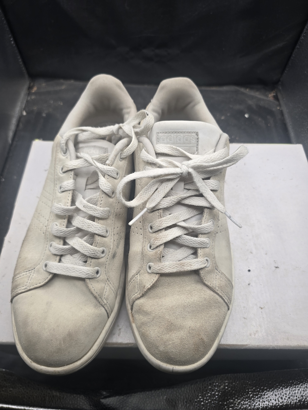 adidas Light Gray Suede Low-Top‎ Sneakers